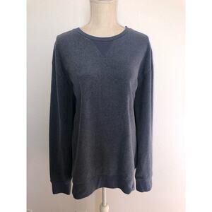 Good Life Oversized Fleece Sweatshirt in Blue - XXL